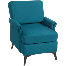 HomCom Légáteresztő Vászonhatású Szövet Fotel Karfákkal, 70x73x83 cm, Zöld bútor