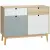 HomCom Nordic multifunkciós szekrény – 2 ajtós és fiókos 100×40×79,5 cm