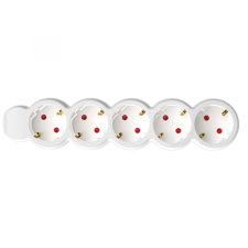 Home by Somogyi 5ös elosztó 1.5m fehér védőér. hosszabbító, elosztó