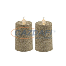 Home CDS 2 LED-es gyertya szett, 2 db, 6 cm, arany világítás
