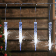 Home Jégcsap fényfüzér, 240 hidegfehér LED, IP44 hálózati adapter karácsonyfa izzósor