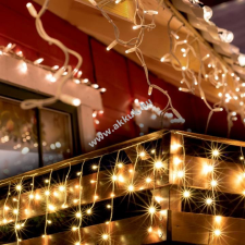 Home LED fényfüggöny, 5m, 8 fényprogram, fehér vezeték, kül- és beltéri kültéri izzósor
