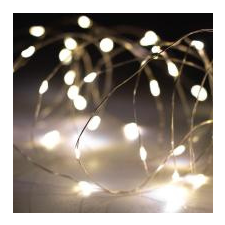 Home micro LED fényfüzér 5m, melegfehér, napelemes (SML100WW) kültéri izzósor