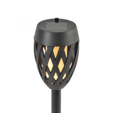 Home MX 200 napelemes kerti fáklya, 12 LED, automatikus, napelem és töltő, időjárásálló kültéri világítás