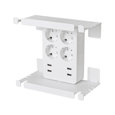 Home NV 4 USB 4 aljzat, 4 USB elosztó, tálcákkal, fali csatlakozóaljzatba, fehér hosszabbító, elosztó