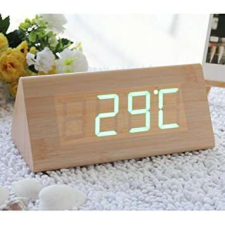 Home OC 10 Digitális LED ébresztőóra, valódi fa burkolattal var-823 ébresztőóra