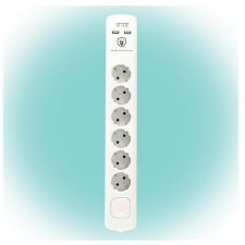 Home SAL NVT 06K USB/WH Túlfeszültségvédett hálózati elosztó hosszabbító, elosztó