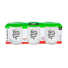Home sweet home üveg pohár szett - 300 ml - 6 darabos üdítős pohár