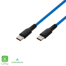 Home USBCC1 USB-C - Lightning Töltőkábel 1m - Kék (USBCC1) kábel és adapter