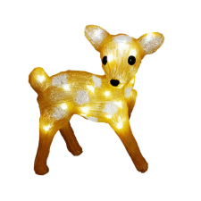 Home XMAS KDA 80 kültére LED-es akril bambi dámszarvas dekoráció, 40 db hideg és meleg fehér 35cm... karácsonyi dekoráció