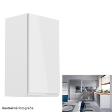 Homelux Felső szekrény LT1489 fehér-szürke extra magasfényű bútor