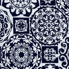 HomeTextiles BLACK AND WHITE, csempe mintás lakástextil, dekorvászon méteráru