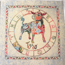 HomeTextiles HOROSZKÓP, jacquard párna panel - BIKA méteráru