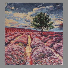 HomeTextiles PROVENCE, levendulamező, telimintás párnapanel méteráru