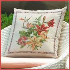 HomeTextiles VERBENA, virág mintás jacquard párna panel méteráru