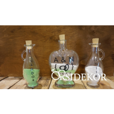  Homokszertartás szett szív üveg dekorációs kellék