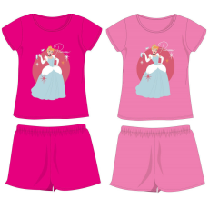 Homyl Disney Hercegnők pamut nyári együttes - póló-rövidnadrág szett - pink - 98