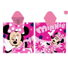 Homyl Disney Minnie egér 100% pamut poncsó - 55x110 cm babatörülköző, kifogó
