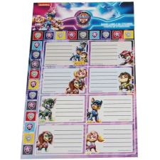 Homyl Mancs Őrjárat Power Up füzetcímke matricával 16 db-os füzetcímke