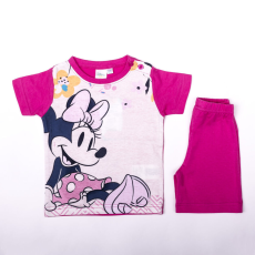 Homyl Minnie egér kislány pamut nyári együttes - póló-rövidnadrág szett - pink - 92