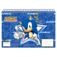 Homyl Sonic a sündisznó Rush A/4 spirál vázlatfüzet, 30 lapos füzet