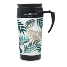  Hordozható termo bögre, levél minta 400ml termosz