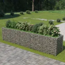  Horganyozott acél gabion magaságyás 450 x 90 x 100 cm kerti tárolás