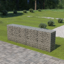 horganyzott acél gabion fal fedéllel 300 x 50 x 100 cm biokészítmény