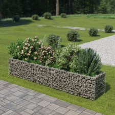  horganyzott acél gabion magaságyás 270 x 50 x 50 cm kerti tárolás