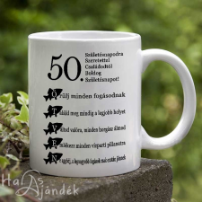  Horgász bögre - 50. születésnapra bögrék, csészék