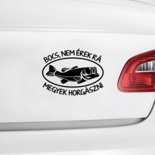  Horgász matrica - Bocs, nem érek rá, megyek horgászni információs címke