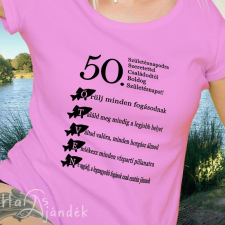 Horgász női póló - 50. születésnapra női póló
