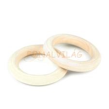  Horgolható fa karika, 40mm - bükk szín rövidáru