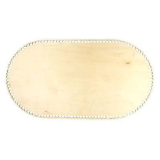  Horgolható fa kosáralap , natur ovális - 15x30 cm rövidáru