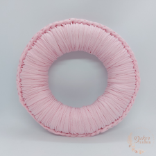  Horgolt koszorú alap - 23 cm - rózsaszín dekorációs kellék