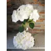  Hortenzia 5 ágú selyemvirág csokor 46 cm Fehér
