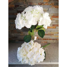  Hortenzia 5 ágú selyemvirág csokor 46 cm Fehér dekorációs kellék