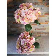  Hortenzia 5 ágú selyemvirág csokor 46 cm Puncs dekorációs kellék