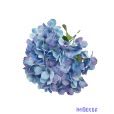  Hortenzia 5 fejes erezett művirág csokor 44cm - Lilás Kék dekorációs kellék