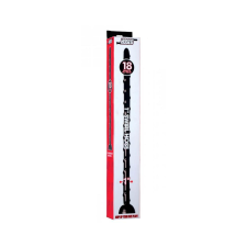 Hosed Swirl Thin Anal Snake 18 - tapadótalpas anál dildó (fekete) anál
