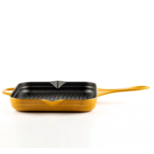 Hósse zománcozott öntöttvas grill serpenyő 28cmx28cm, sárga (HOS-KIEG-002) edény