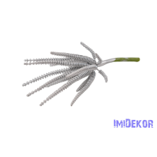  Hosszanti gyúrús pozsgás 20cm - Ezüst dekorációs kellék