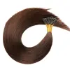  Hosszú Barna Mikrogyűrűs Póthaj Valódi Emberi Hajból 50 cm #4