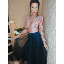 Hosszú tüll szoknya navy kék szoknya