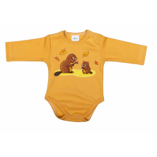 Hosszú ujjú baba body Hódok mintával kombidressz, body