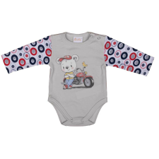 Hosszú ujjú baba body Motoros maci mintával kombidressz, body