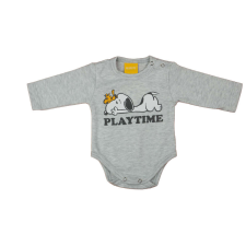 Hosszú ujjú baba body Snoopy mintával - 74-es méret kombidressz, body
