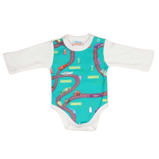 Hosszú ujjú baba body Verdák mintával kombidressz, body