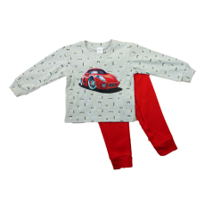  Hosszú ujjú fiú pizsama - Autós mintával