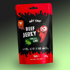  Hot Chip Beef Jerky szárított marhahús falatok chili és lime 25g előétel és snack